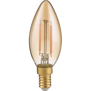 LED Lamp - Filament - Torna Kirza - E14 Fitting - 2W - Warm Wit-2700K - Amber -  Glas