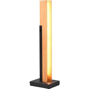 LED Tafellamp - Tafelverlichting - Torna Kamilia - 8W - Warm Wit 3000K - Dimbaar - Rechthoek - Mat Zwart - Aluminium
