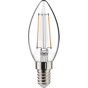 LED Lamp - Filament - Sanola Syno - 2W - E14 Fitting - Warm Wit 2700K - Transparent Helder - Glas