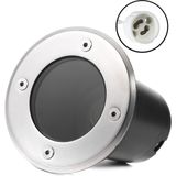 LED Grondspot - GU10 Fitting - Waterdicht IP67 - Inbouw - Rond - RVS Geborsteld