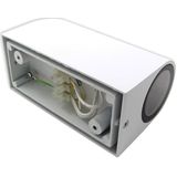 LED Tuinverlichting - Buitenlamp - Prixa Hoptron - Up en Down - GU10 Fitting - Rond - Mat Wit - Aluminium