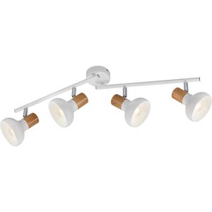 LED Plafondspot - Trion Livori - E14 Fitting - 4-lichts - Rechthoek - Mat Wit - Metaal