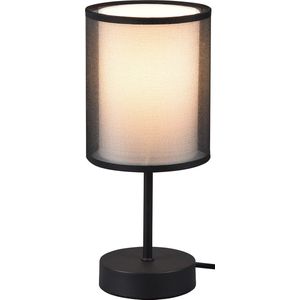 LED Tafellamp - Tafelverlichting - Torna Bidon - E14 Fitting - Rond - Mat Zwart - Aluminium