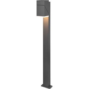 LED Tuinverlichting - Staande Buitenlamp - Trion Avirma - 7W - Warm Wit 3000K - Rechthoek - Mat Antraciet - Aluminium - 100cm