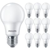 Voordeelpak PHILIPS - LED Lamp E27 10 Pack - Corepro LEDbulb E27 Peer Mat 8W 806lm - 865 Helder/Koud Wit 6500K | Vervangt 60W