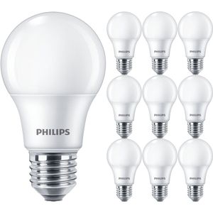 Voordeelpak PHILIPS - LED Lamp E27 10 Pack - Corepro LEDbulb E27 Peer Mat 8W 806lm - 865 Helder/Koud Wit 6500K | Vervangt 60W