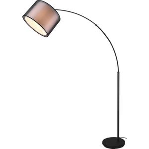 LED Vloerlamp - Vloerverlichting - Torna Bidon - E27 Fitting - 1-lichts - Rond - Mat Zwart - Aluminium - Tot 10W