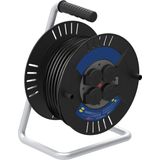 Relon - Kabelhaspel - Zwart - 4 Stopcontacten - Spatwaterdicht IP44 - 20 Meter