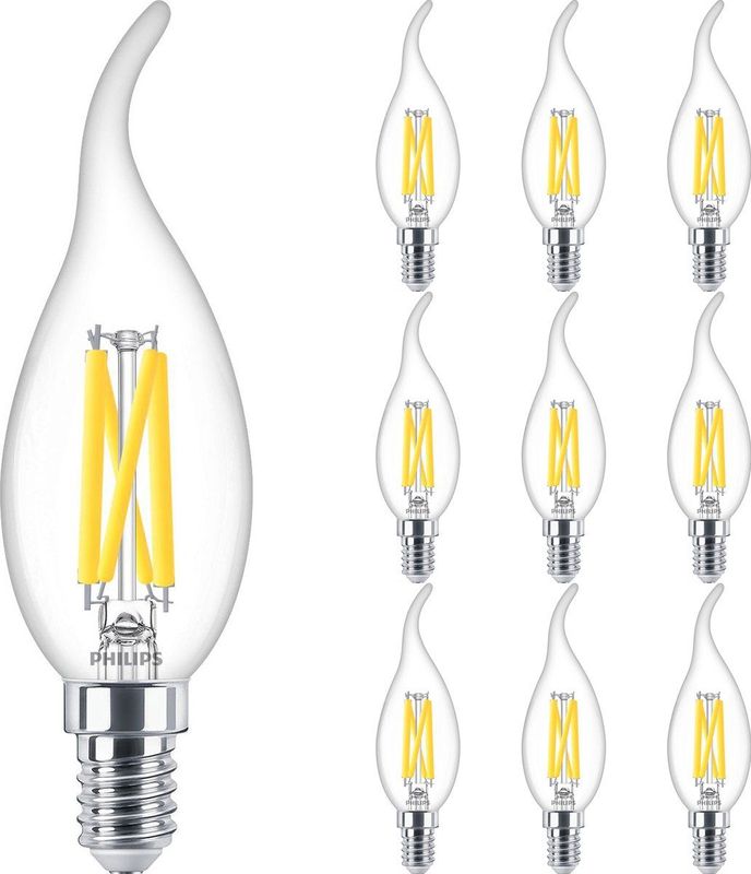 Philips - LED Lamp - Dimbaar - Warm Wit - E14 - Verpakt per 10 Stuks