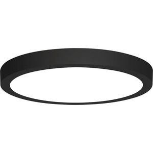 LED Downlight - Mat Zwart - 18W - Helder/Koud Wit 6400K - Opbouw - Rond - Aluminium - Ø225mm