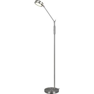 Trion Franco - LED Vloerlamp - Mat Nikkel - 6.5W - Dimbaar - Rond