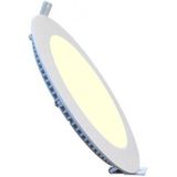 LED Downlight Slim - Inbouw Rond 15W - Warm Wit 2700K - Mat Wit Aluminium - Ø195mm