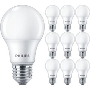 Voordeelpak PHILIPS - LED Lamp E27 10 Pack - Corepro LEDbulb E27 Peer Mat 4.9W 470lm - 840 Natuurlijk Wit 4000K | Vervangt 40W