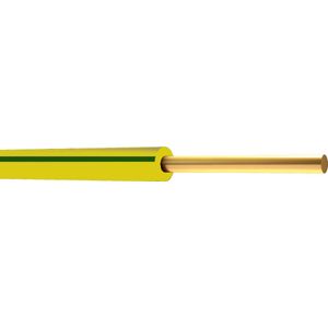 Installatiedraad - Geel/Groen - H07V-U - Rol van 100 Meter