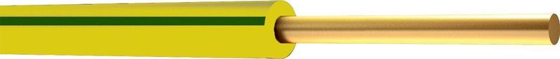 Installatiedraad - Geel/Groen - H07V-U - Rol van 100 Meter