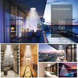 LED - Plafondlamp - Rond - Mat Zwart - Met Bewegingssensor en Aanpasbare Kleur