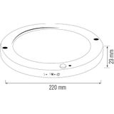 LED - Plafondlamp - Rond - Mat Zwart - Met Bewegingssensor en Aanpasbare Kleur