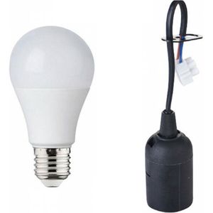 Verhuisfitting Set 10 Stuks - E27 Fitting - 10W - Natuurlijk Wit 4000K - Zwart