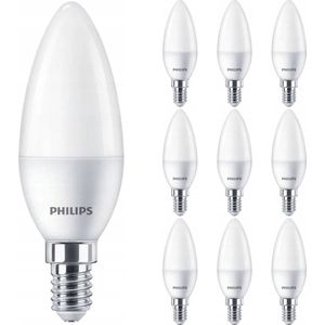 Voordeelpak PHILIPS - LED Lamp E14 10 Pack - Corepro LEDcandle E14 Mat 2.8W 250lm - 840 Natuurlijk Wit 4000K | Vervangt 25W