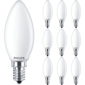Voordeelpak PHILIPS - LED Lamp E14 10 Pack - Corepro LEDcandle E14 Mat 2.2W 250lm - 927 Zeer Warm Wit 2700K | Vervangt 25W