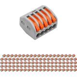 Kabelklemmen - 5-polig - Grijs/Oranje - Verpakking van 100 stuks