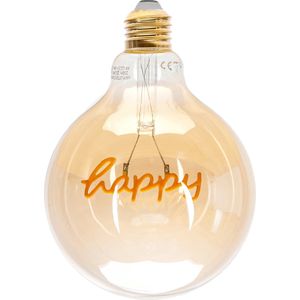 LED Lamp - Igia Glow Happy - E27 Fitting - 4W - Warm Wit 1800K - Amber
