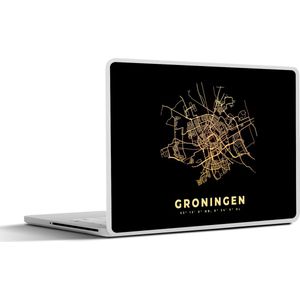Laptop sticker - 12.3 inch - Groningen - Stadskaart - Kaart - Plattegrond - Nederland - 30x22cm - Laptopstickers - Laptop skin - Cover