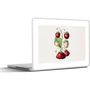 Laptop sticker - 13.3 inch - Aardbeien - Fruit - Gezond - 31x22,5cm - Laptopstickers - Laptop skin - Cover