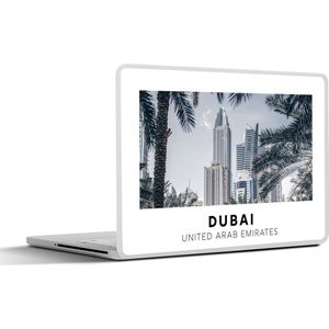 Laptop sticker - 12.3 inch - Dubai - Architectuur - Palmbomen - 30x22cm - Laptopstickers - Laptop skin - Cover