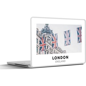 Laptop sticker - 13.3 inch - Engeland - Londen - Vlaggen - 31x22,5cm - Laptopstickers - Laptop skin - Cover