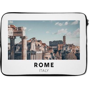 Laptophoes 13 inch - Rome - Italië - Museum - Laptop sleeve - Binnenmaat 32x22,5 cm - Zwarte achterkant