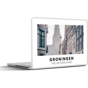 Laptop sticker - 15.6 inch - Groningen - Nederland - Toren - 36x27,5cm - Laptopstickers - Laptop skin - Cover