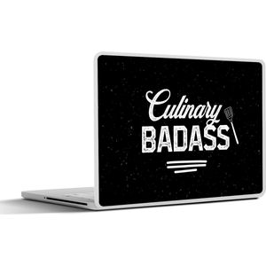 Laptop sticker - 17.3 inch - Quote - Chef - Koken - Frituren - BBQ - Barbecue - Bakken - Spreuken - 40x30cm - Laptopstickers - Laptop skin - Cover
