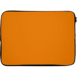 Laptophoes 13 inch - Oranje - Seizoenen - Herfst - Kleur - Laptop sleeve - Binnenmaat 32x22,5 cm - Zwarte achterkant - Back to school spullen - Schoolspullen jongens en meisjes middelbare school - Macbook air hoes - Chromebook sleeve