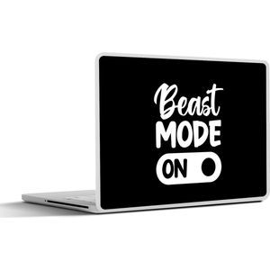 Laptop sticker - 11.6 inch - Beast mode on - Spreuken - Quotes - 30x21cm - Laptopstickers - Laptop skin - Cover