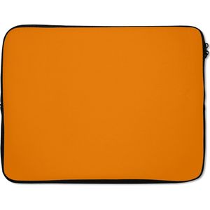 Laptophoes 17 inch - Oranje - Seizoenen - Herfst - Kleur - Laptop sleeve - Binnenmaat 42,5x30 cm - Zwarte achterkant - Back to school spullen - Schoolspullen jongens en meisjes middelbare school - Macbook air hoes - Chromebook sleeve