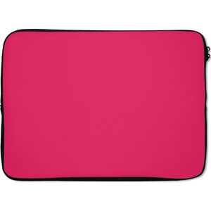 Laptophoes 13 inch - Karmijn - Kleuren - Palet - Roze - Laptop sleeve - Binnenmaat 32x22,5 cm - Zwarte achterkant - Back to school spullen - Schoolspullen jongens en meisjes middelbare school - Macbook air hoes - Chromebook sleeve