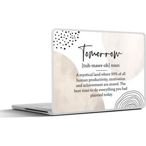 Laptop sticker - 13.3 inch - Time management - Pastel - Spreuken - 31x22,5cm - Laptopstickers - Laptop skin - Cover