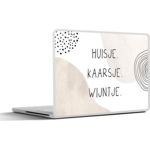 Laptop sticker - 12.3 inch - Huis - Pastel - Quote - 30x22cm - Laptopstickers - Laptop skin - Cover
