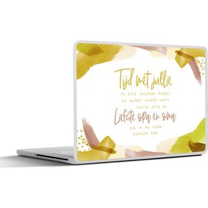 Laptop sticker - 13.3 inch - Quotes - Verf - 'Tijd met jullie.... liefste opa en oma' - Spreuken - 31x22,5cm - Laptopstickers - Laptop skin - Cover