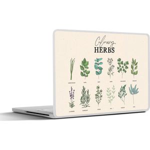 Laptop sticker - 14 inch - Keuken - Planten - Kruiden - 32x5x23x5cm - Laptopstickers - Laptop skin - Cover - Cadeau voor vrouw