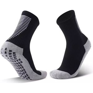 Gripsokken voetbal - Gripsokken Zwart - Anti-slip sokken - Onesize 40-46 - Anti blaren sokken - Sportsokken - Gripsokken voetbal - Gripsokken padel - Gripsokken tennis - Gripsokken basketbal - Handbalsokken - Fitnesssokken - Skisokken - wandelsokken