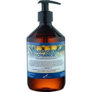 Massageolie Orange 500 ml met pomp - 100% natuurlijk - biologisch en koud geperst