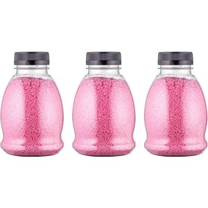 Badkaviaar Rozen - 225 gram - Fles met zwarte dop - set van 3 stuks - bad parels voor in bad