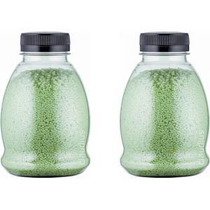 Badkaviaar Eucalyptus - 225 gram - Fles met zwarte dop - set van 2 stuks - bad parels voor in bad
