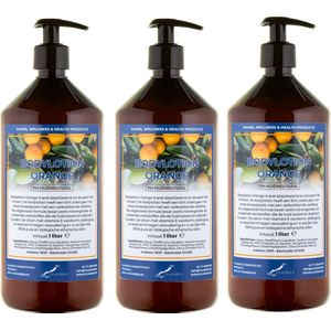 Bodylotion Orange 1 Liter - met gratis pomp - set van 3 stuks