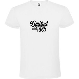 Wit T-Shirt met “ Limited edition sinds 1967 “ Afbeelding Zwart Size M