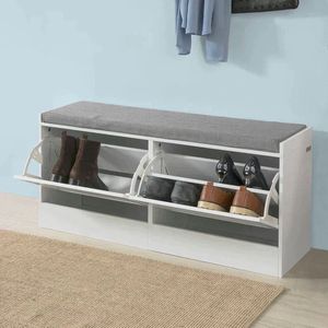 Gangschoen - Bench Shoe - Rack Shoe - Kast met Flip - lade en zitkussen