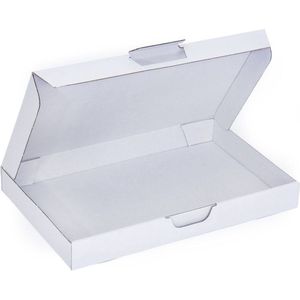 Brievenbusdoosje 227 x 170 x 30 mm - 25 stuks - kartonnen brievenbusdozen - enkel golf wit - Doos Dozen wit karton
