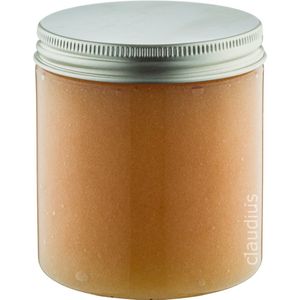 Luxe Verzorgende Bodyscrub-Gel Honey - 400 gram - Pot met aluminium deksel - set van 6 stuks - Hydraterende Lichaamsscrub